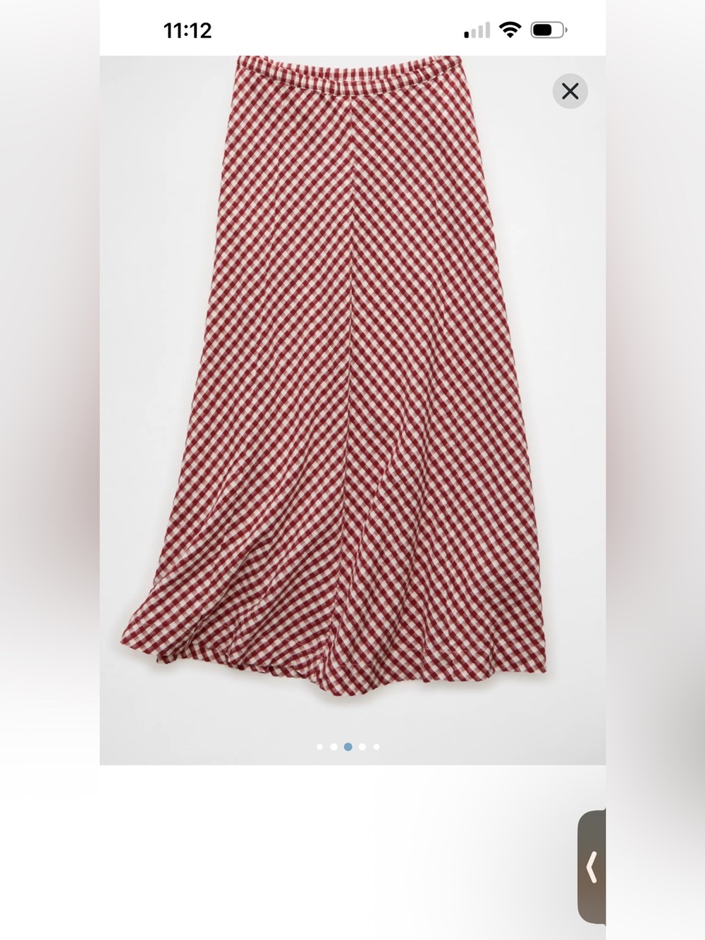 American Eagle Outfitters Red Gingham maxi Skirt - Picture 4 of 8